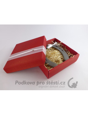 Dárkový balíček s podkovou + zdobená krabička 18, RŮZNÉ BARVY