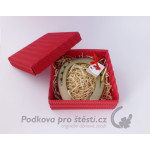 Dárkový balíček s podkovou + PŘÁNÍ, krabička 3D VLNA