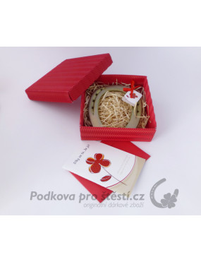 Dárkový balíček s podkovou + PŘÁNÍ, krabička 3D VLNA