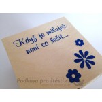 Dárková krabička dřevěná malá, čtvercová 10 x 10 x 7,3 cm S TEXTEM / MOTIVEM