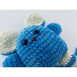 Háčkovaná modrá minky myška