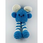 Háčkovaná modrá minky myška