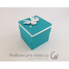 Dárková krabička s překvapením, minipuntík motýlek, RŮZNÉ BARVY