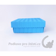 Dárková krabička 3D vlna, jasně modrá / VÍCE VARIANT