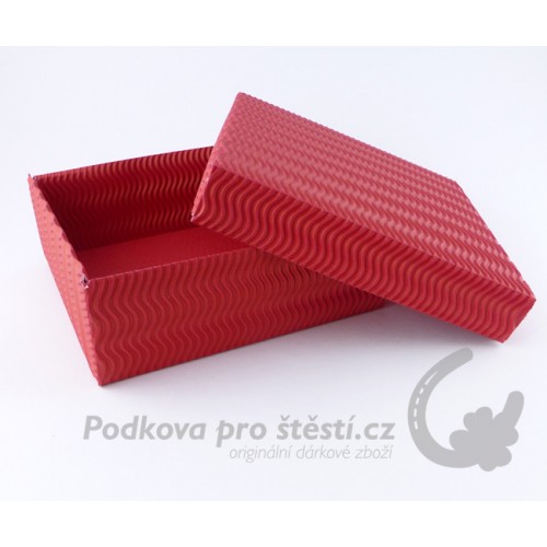 Dárková krabička 3D vlna, tmavě červená / VÍCE VARIANT