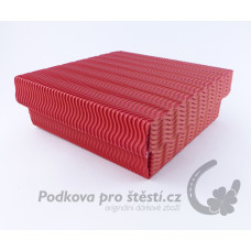 Dárková krabička 3D vlna, tmavě červená / VÍCE VARIANT