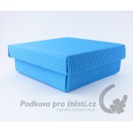 Dárková krabička ROVNÁ vlna, azurově modrá / VÍCE VARIANT