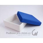 Dárková krabička ROVNÁ vlna, bílá + tmavě modrá / DUO / VÍCE VARIANT