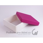 Dárková krabička ROVNÁ vlna, bílá + tmavě růžová / DUO / VÍCE VARIANT