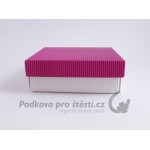 Dárková krabička ROVNÁ vlna, bílá + tmavě růžová / DUO / VÍCE VARIANT