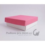 Dárková krabička ROVNÁ vlna, bílá + světle růžová / DUO / VÍCE VARIANT