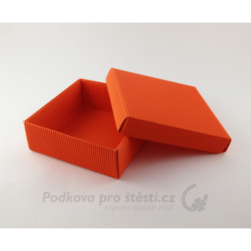 Dárková krabička ROVNÁ vlna, oranžová / VÍCE VARIANT