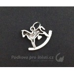 Přívěsek kovový 20x22 mm - houpací koník 1