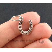 Přívěsek kovový 15x12 mm - podkova 2