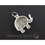 Přívěsek kovový 18x24 mm - slon 1