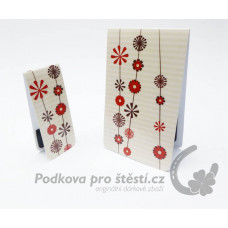 Magnetická záložka sada malá+velká, kytičky na provázku