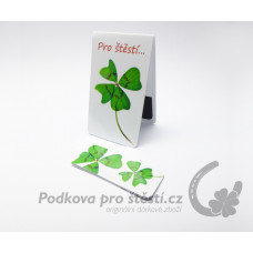 Magnetická záložka sada malá+velká, čtyřlístek pro štěstí