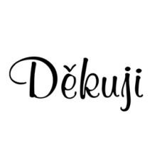 Nápis č.38, děkuji / RŮZNÉ BARVY