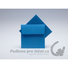 Barevná obálka malá velikost S (8,5 x 8,5 cm) - tmavě modrá