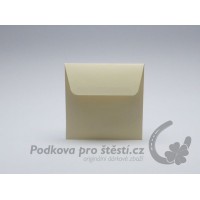 Barevná obálka malá velikost S (8,5 x 8,5 cm) - béžová