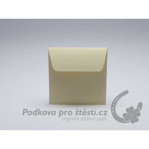 Barevná obálka malá velikost S (8,5 x 8,5 cm) - béžová