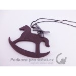 Přívěsek houpací koník dřevěný