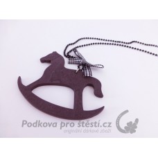 Přívěsek houpací koník dřevěný