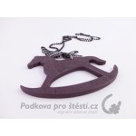 Přívěsek houpací koník dřevěný
