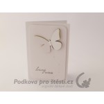 Přání ručně vyrobené C6, letící motýl