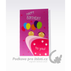 Přání tištěné C6, happy birthday