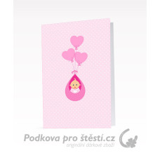 Přání tištěné C6, baby girl