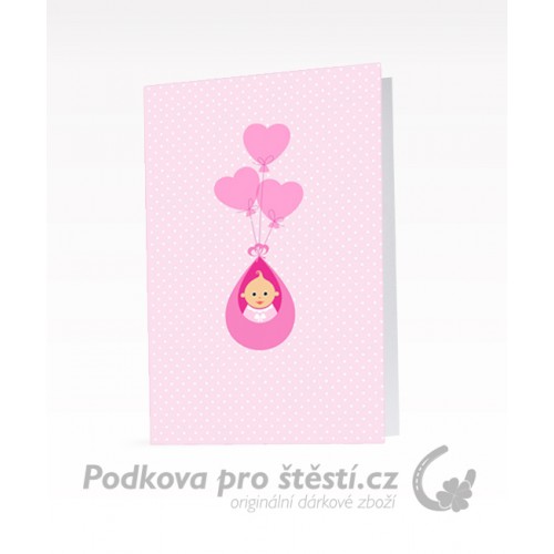 Přání tištěné C6, baby girl