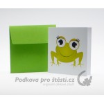 Přání tištěné malé S, žabka