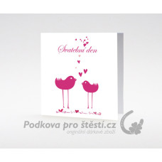 Přání tištěné malé S, svatební den
