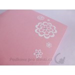 Přebal na peníze / poukaz 14, Květiny s kamínky + VLASTNÍ TEXT / RŮZNÉ VELIKOSTI A BARVY