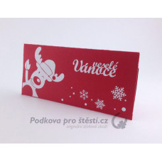Přebal na peníze / poukaz, Vánoce sobík / RŮZNÉ BARVY A VELIKOSTI