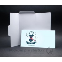 Přebal na peníze / poukaz, sob Rudolf