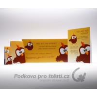 Sada tištěná celá, udivené kuře